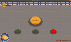 Menu with game background