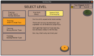 Toy Factory Fixer - work shifts