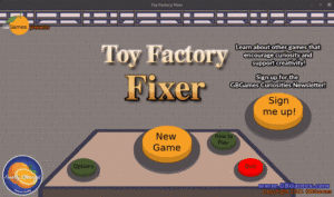 Toy Factory Fixer - animated Call To Action widget