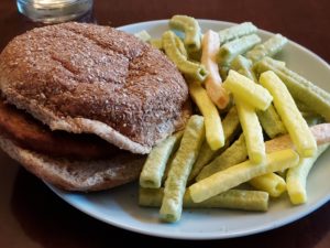 LD50: Veggie patty burger and veggie straws