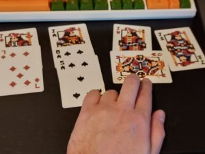 Playing cards used for daily game design