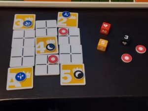 Pieces from piecepack used in daily game design challenges