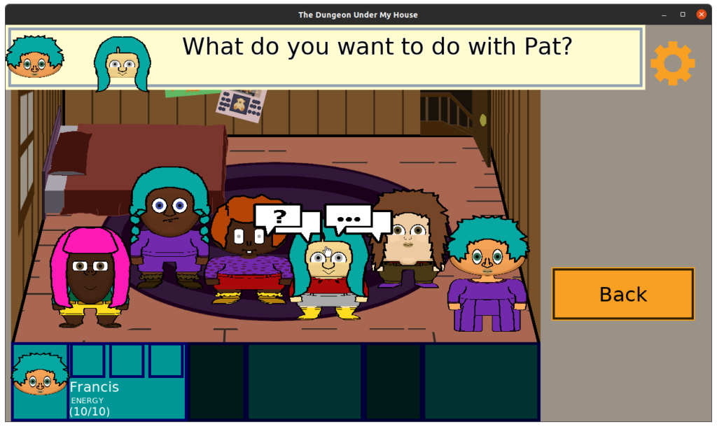 The Dungeon Under My House - what do you want to do with Pat?