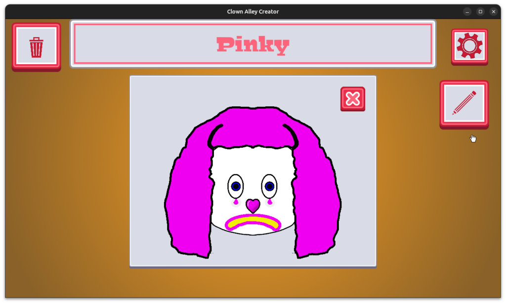 Clown Alley Creator - close-up of clown