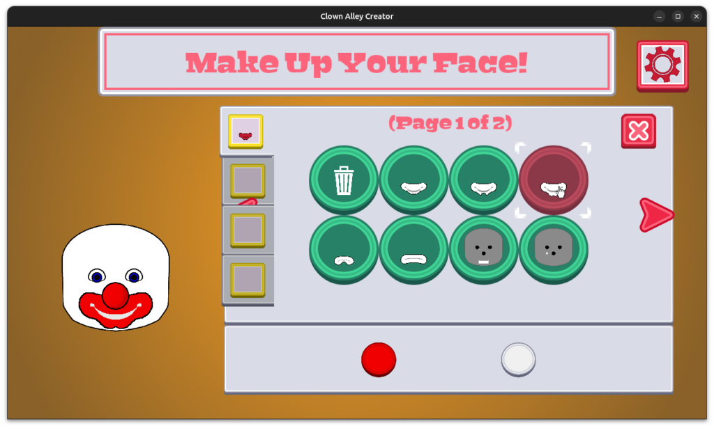 Clown Alley Creator - make-up options