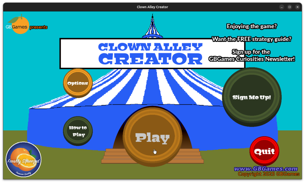 Clown Alley Creator - new widget-based main menu buttons
