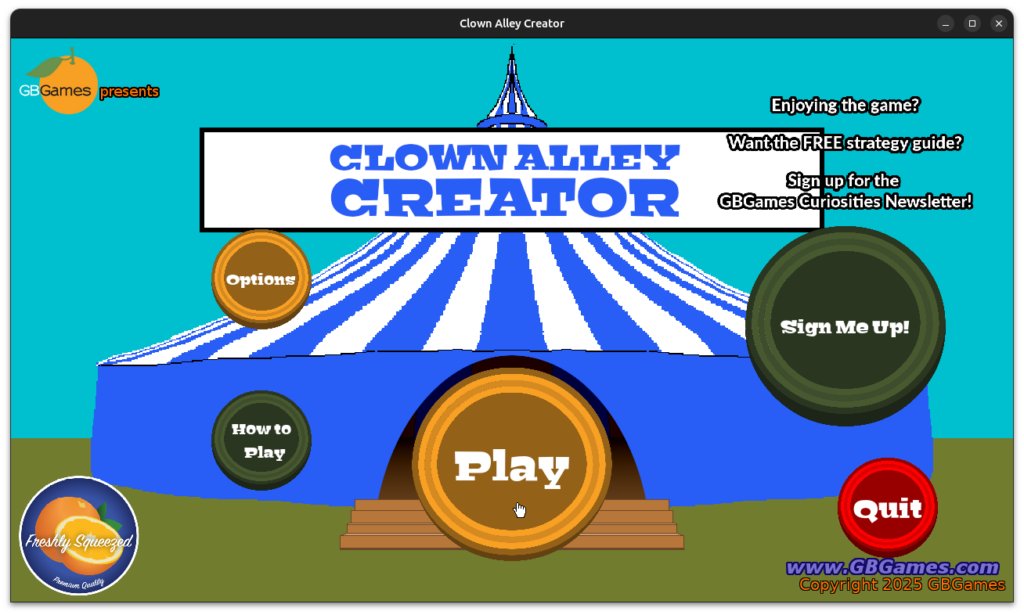 Clown Alley Creator - new widget-based main menu buttons