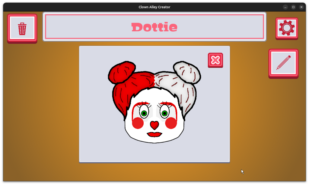 Clown Alley Creator - clown with eyelashes