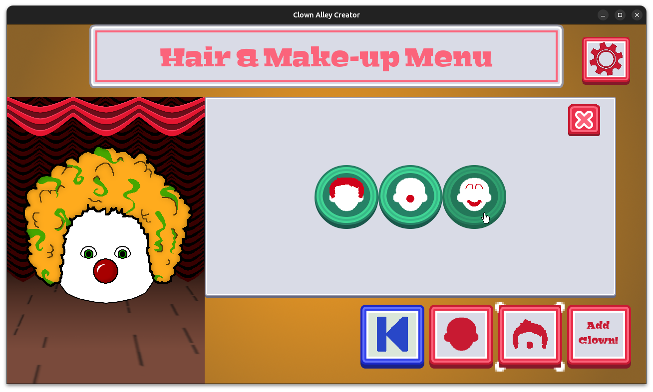 Clown Alley Creator - old top-level navigation menu